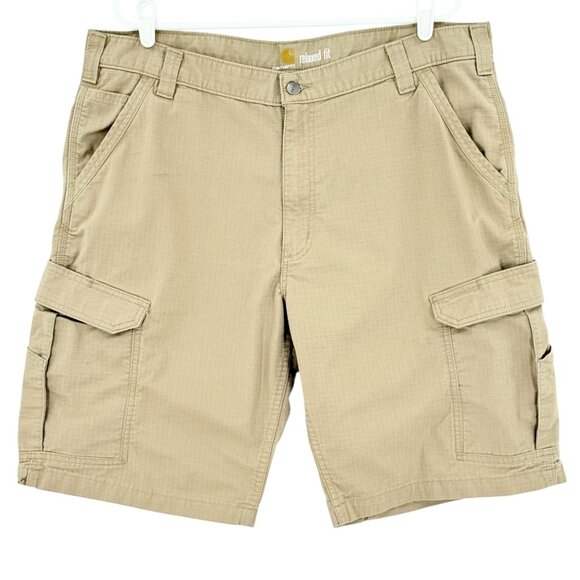 Carhartt Men's Force Broxton Tan Cargo Short Relaxed Fit Size 40 - Picture 1 of 12